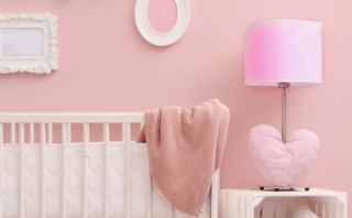 babykamer lamp roze