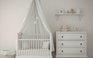 hoe kleine babykamer inrichten